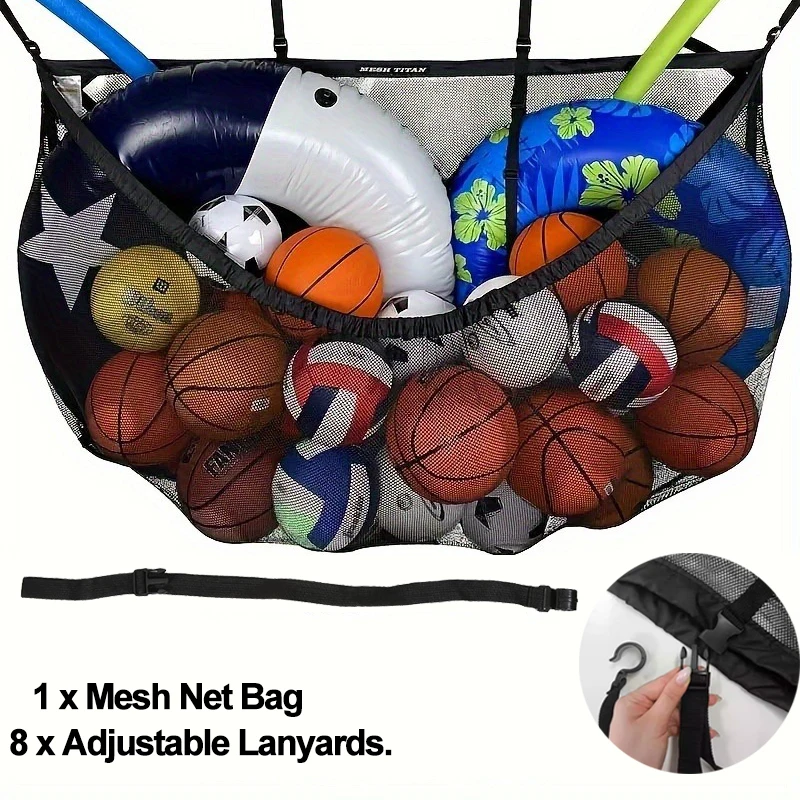 Large Mesh Bag For Storing Basketball Football Volleyball Hanging Swimming Pool Gym Storage Bag Ball Sports Training Equipment
Large Mesh Bag For Storing Basketball Football Volleyball Hanging Swimming Pool Gym Storage Bag Ball Sports Training Equipment