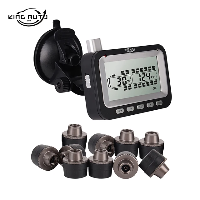 Система контроля давления в шинах Датчики TPMS 10TR для тягача, большой установки, 18-колесного кабины или двойной задней оси RV
Система контроля давления в шинах Датчики TPMS 10TR для тягача, большой установки, 18-колесного кабины или двойной задней оси RV