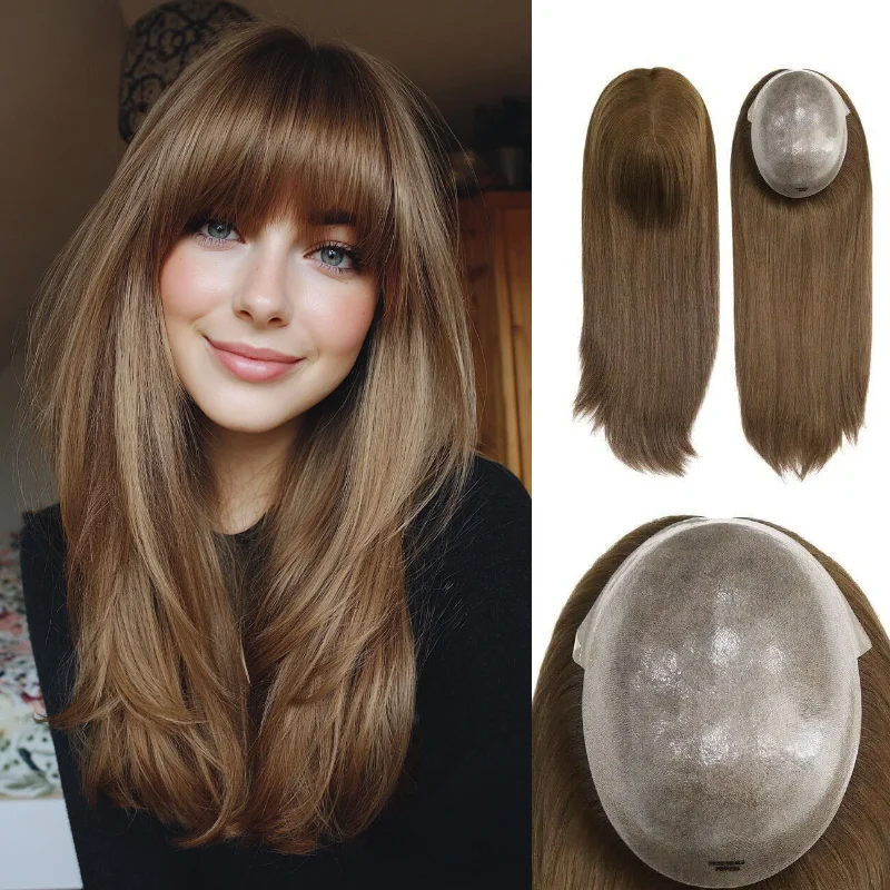 Human Hair PU Base Women Hair Replacement 7x9 16inch Hand-Tied Wig Ready Stock 72H Delivery Dropship Color 1B #4 #613
Human Hair PU Base Women Hair Replacement 7x9 16inch Hand-Tied Wig Ready Stock 72H Delivery Dropship Color 1B #4 #613