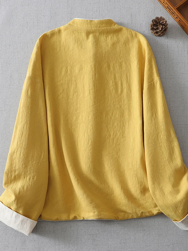 Retro Double-Sided Wear Spring Autumn ort Jaet Embroidered Collar Quali Cotton Ladies Loose Fit Faionable Outerwear
Retro Double-Sided Wear Spring Autumn ort Jaet Embroidered Collar Quali Cotton Ladies Loose Fit Faionable Outerwear