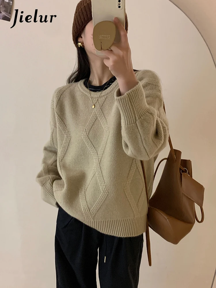 Korean Style Basic O-Neck Loose Casual Women Pullovers Autumn Classic Solid Color Office Ladies Fashion Simple Female Pullovers
Korean Style Basic O-Neck Loose Casual Women Pullovers Autumn Classic Solid Color Office Ladies Fashion Simple Female Pullovers