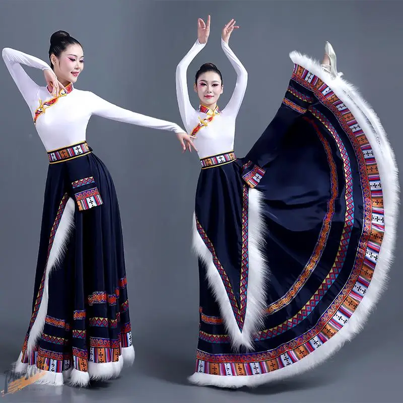 New 2024 Tibetan Dance Performance Costume Women's Top f Skirt Skirt Apron Stage Costume Large Flounce Skirt Ethnic Sle
New 2024 Tibetan Dance Performance Costume Women's Top f Skirt Skirt Apron Stage Costume Large Flounce Skirt Ethnic Sle