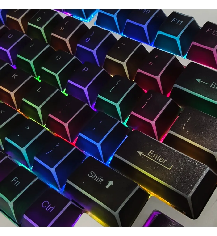 Keycap Personality Black folded edges corners light transmission front side engraving light transmission thermal sublimation
Keycap Personality Black folded edges corners light transmission front side engraving light transmission thermal sublimation