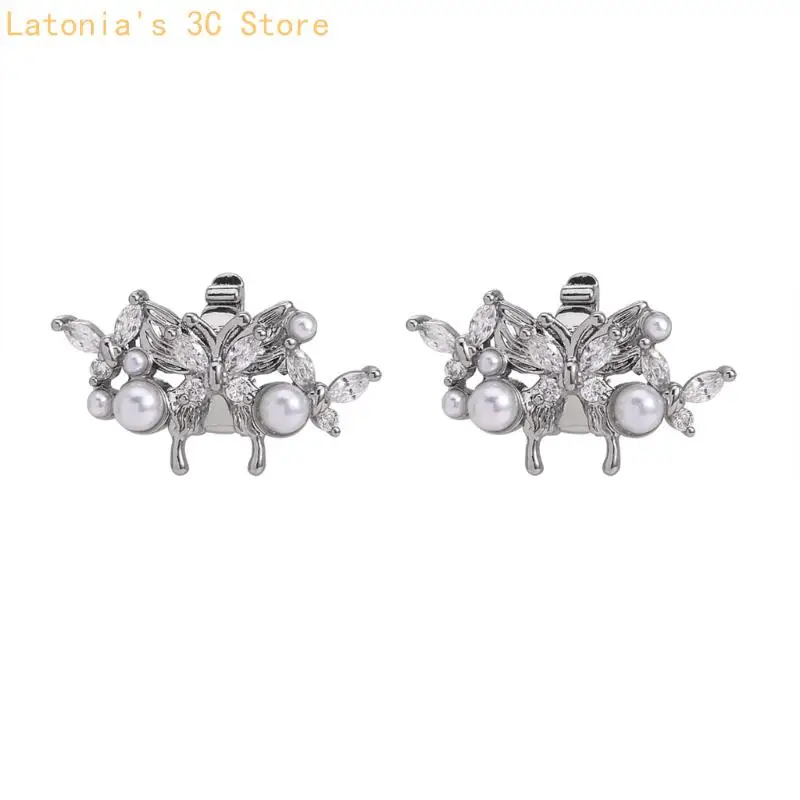 Premium Electroplated Coppers Earphone Ornament Pearls Butterfly Design Secure Fastener X3UB
Premium Electroplated Coppers Earphone Ornament Pearls Butterfly Design Secure Fastener X3UB