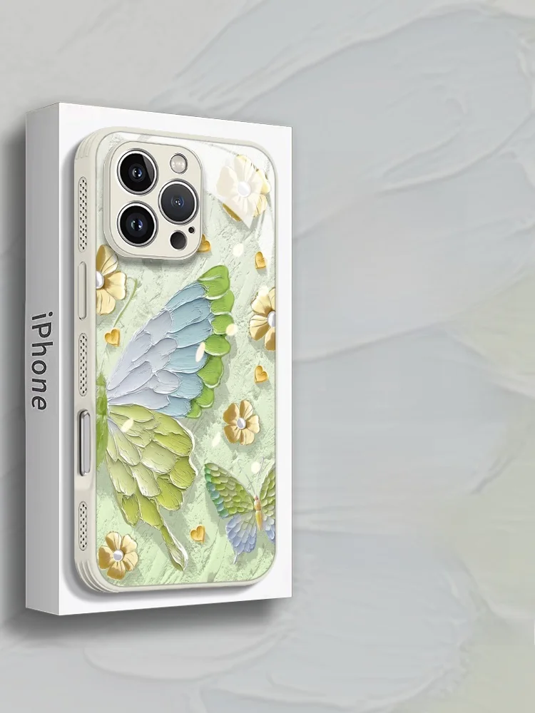 Qiaobaiyao Oil Painting Green Phone Case for 16 pro Max New Model High-End 15 Creative Cartoon 14 Liquid Glas...
Qiaobaiyao Oil Painting Green Phone Case for 16 pro Max New Model High-End 15 Creative Cartoon 14 Liquid Glas...