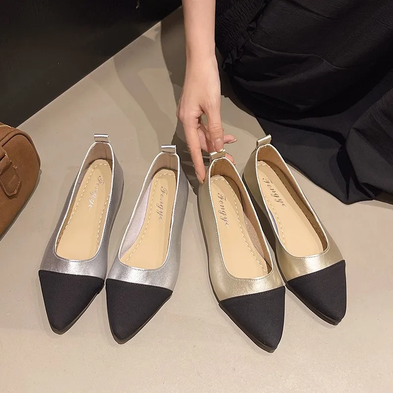 Женская обувь, новинка 2025, элегантная повседневная обувь босиком с острым носком, роскошная модная женская обувь на низком каблуке
Женская обувь, новинка 2025, элегантная повседневная обувь босиком с острым носком, роскошная модная женская обувь на низком каблуке