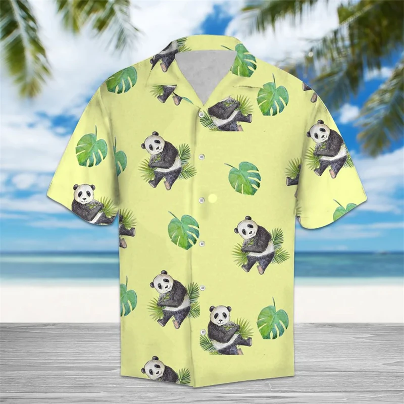 Cute Panda Pattern Hawaiian Shirts For Men Summer Casual Beach Vacation 3D Printed Shirt Loose Streetwear Harajuku Button Blouse
Cute Panda Pattern Hawaiian Shirts For Men Summer Casual Beach Vacation 3D Printed Shirt Loose Streetwear Harajuku Button Blouse