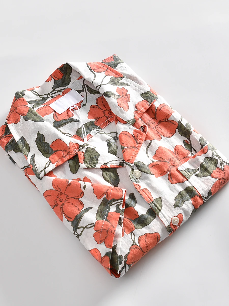 Cotton Linen Blend Short Sleeve Shirt Men's Fashionable Cuban Collar Print Versatile Summer Shirt Moisture Wicking Breathable
Cotton Linen Blend Short Sleeve Shirt Men's Fashionable Cuban Collar Print Versatile Summer Shirt Moisture Wicking Breathable
