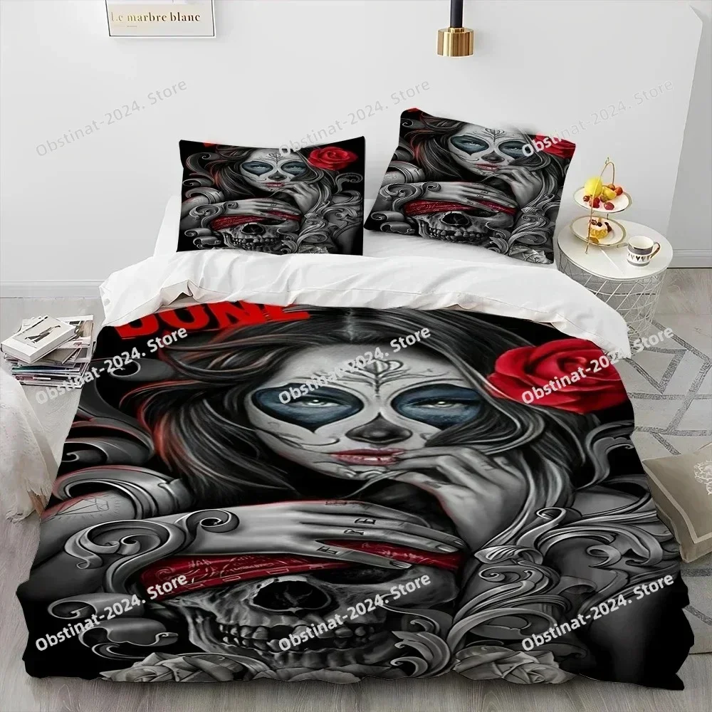 3D Horror Gothic Female Skull Dead Girl Comforter Bedding Set,Duvet Cover Bed Set Quilt Cover Pillowcase,Queen Size Bedding Set
3D Horror Gothic Female Skull Dead Girl Comforter Bedding Set,Duvet Cover Bed Set Quilt Cover Pillowcase,Queen Size Bedding Set