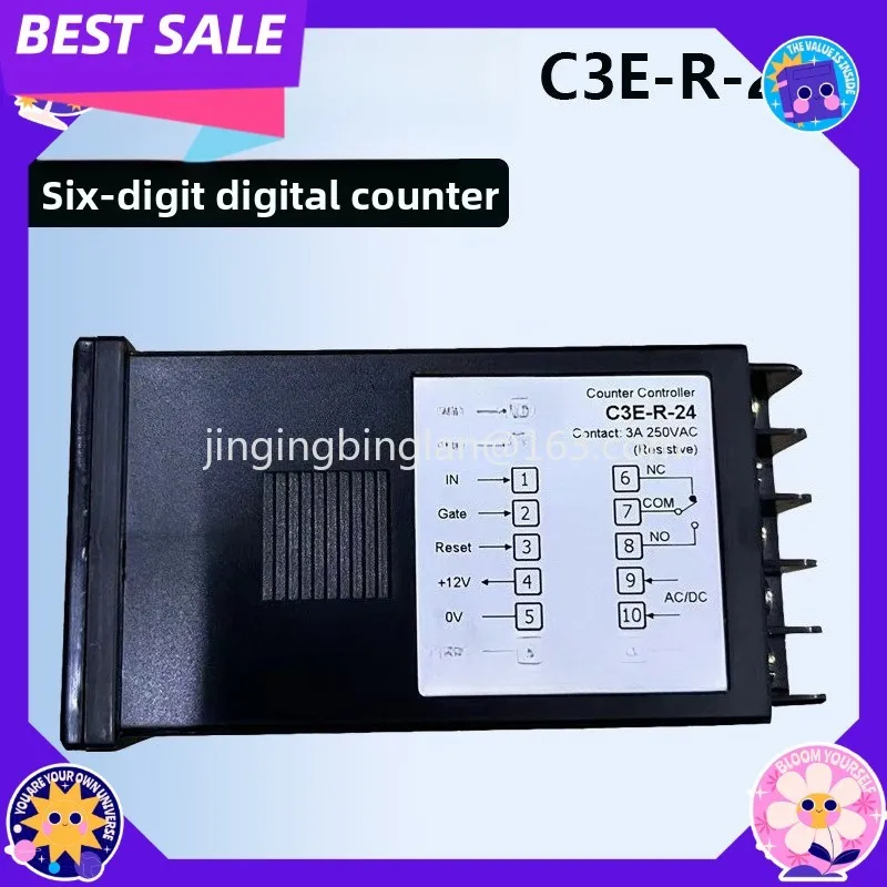 Counter C3E-R-220 Six-digit digital display count C3E-R-24 positive/reverse count
Counter C3E-R-220 Six-digit digital display count C3E-R-24 positive/reverse count