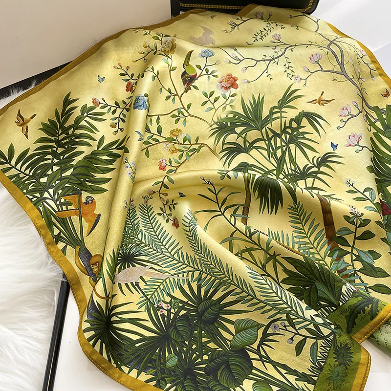 Design Hair Ribbon 100% Real Silk Scarf Women Luxury Brand Green Print Handkerchiefs Headband Neckerchief Female Bandana
Design Hair Ribbon 100% Real Silk Scarf Women Luxury Brand Green Print Handkerchiefs Headband Neckerchief Female Bandana