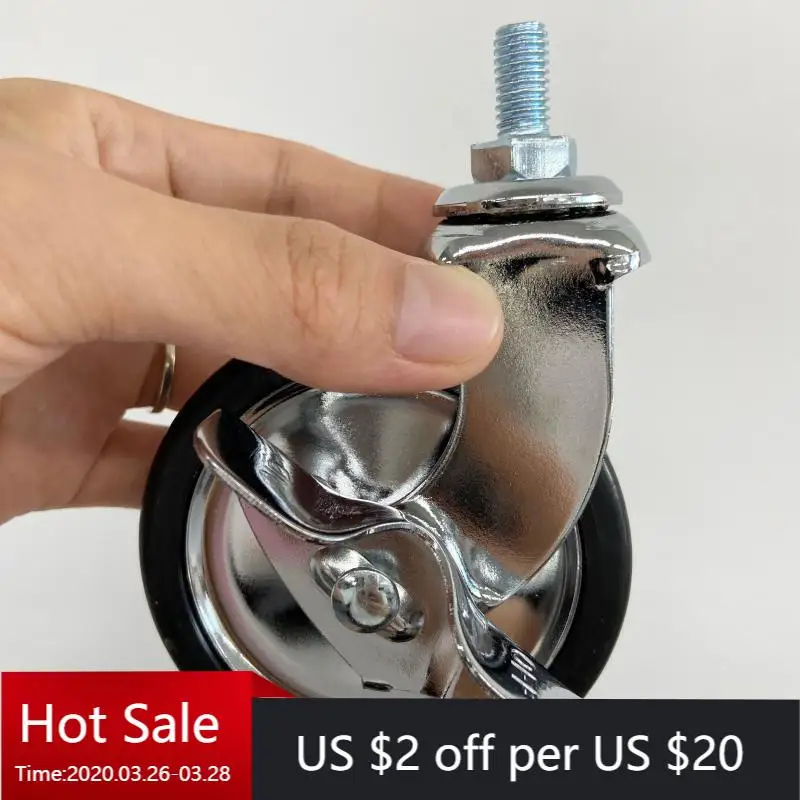 4Pcs 3" Swivel M8x15mm Heavy Duty Chrome Plated Casters with PP Silent Wheels for Furniture, Carts, Restaurant Trolleys
4Pcs 3" Swivel M8x15mm Heavy Duty Chrome Plated Casters with PP Silent Wheels for Furniture, Carts, Restaurant Trolleys