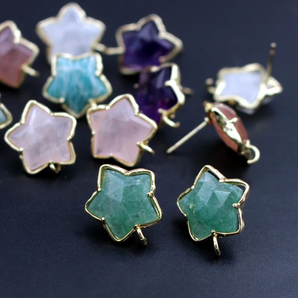 6pair Star Shape Natural Quartz Stone Earrings Loop Connector Settings DIY for Women Bridal Hanging on Baroque Pearls Earrings
6pair Star Shape Natural Quartz Stone Earrings Loop Connector Settings DIY for Women Bridal Hanging on Baroque Pearls Earrings