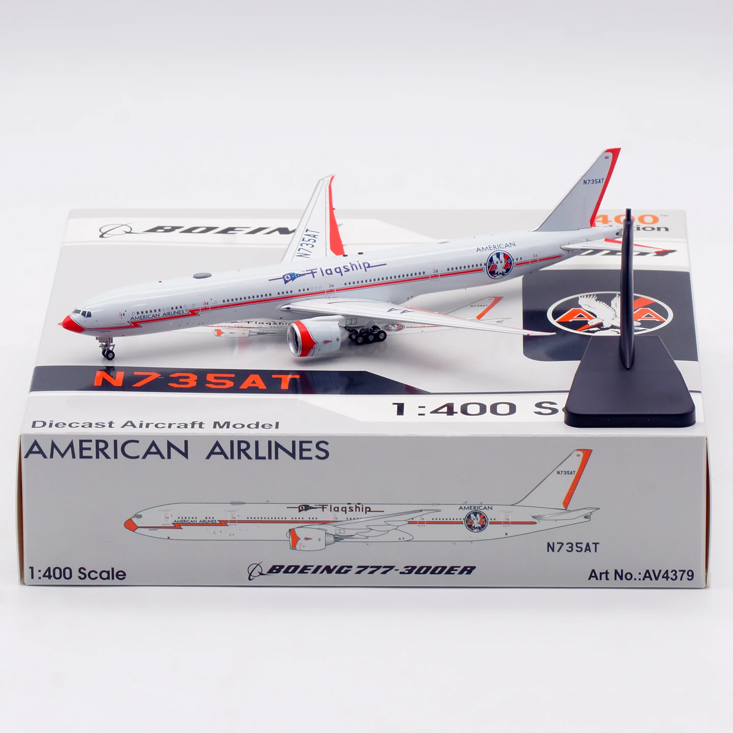 AV4379 Alloy Collectible Plane Gift Aviation 1:400 American Airlines Boeing B777-300ER Diecast Aircraft Jet Model N735AT
AV4379 Alloy Collectible Plane Gift Aviation 1:400 American Airlines Boeing B777-300ER Diecast Aircraft Jet Model N735AT