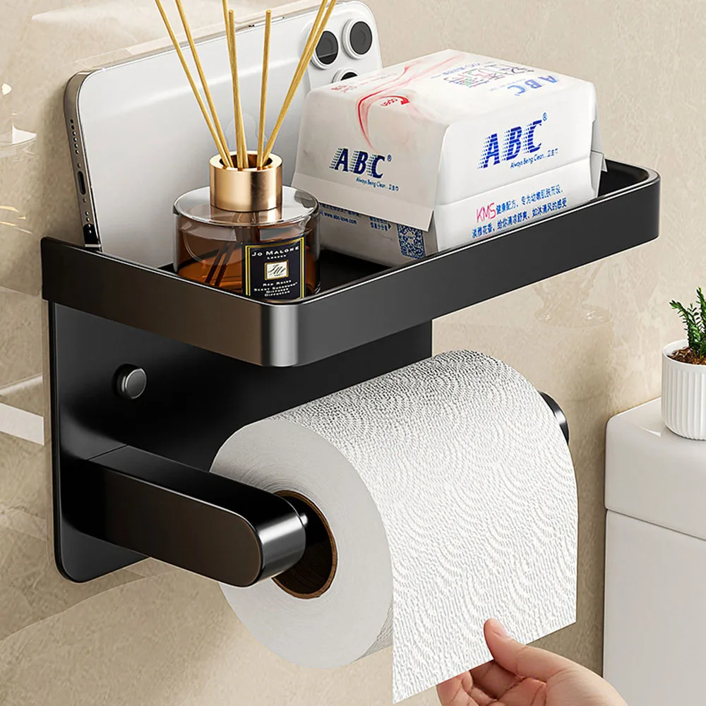 Toilet Paper Holder with Shelf Fits Mega Rolls Size Wall Mounted Toilet Roll Tissue Holder for Bathroom
Toilet Paper Holder with Shelf Fits Mega Rolls Size Wall Mounted Toilet Roll Tissue Holder for Bathroom