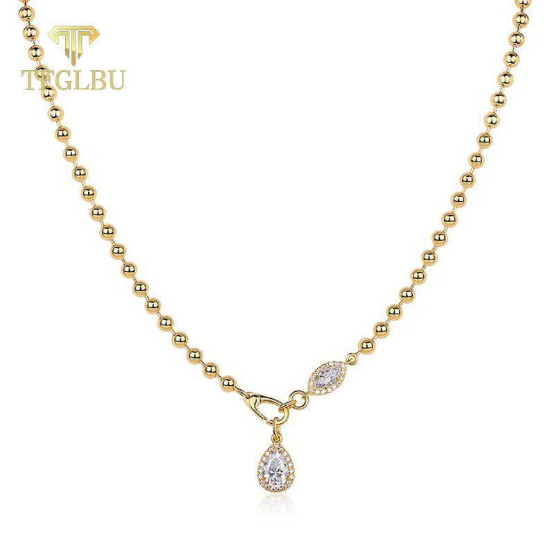 TFGLBU New D Color Pear Cut All Moissanite Necklace for Women Sparkling S925 Sterling Silver Jewelry Pendant Girls Birthday Gift
TFGLBU New D Color Pear Cut All Moissanite Necklace for Women Sparkling S925 Sterling Silver Jewelry Pendant Girls Birthday Gift