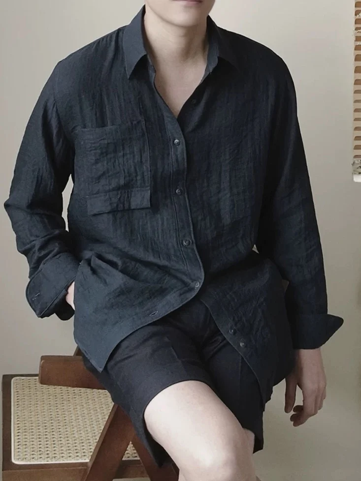 Men's Cotton Linen Shirt Set Long Sleeve Pocket Sun Protection Five-Quarter Shorts Casual Loose Fit Breathable Comfortable Tw...
Men's Cotton Linen Shirt Set Long Sleeve Pocket Sun Protection Five-Quarter Shorts Casual Loose Fit Breathable Comfortable Tw...