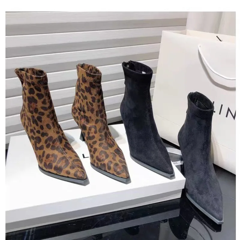 New Leopard Print Women Ankle Boots Fashion Elegant Dancing Party Prom Shoes High Heel Women's Modern Short Booties
New Leopard Print Women Ankle Boots Fashion Elegant Dancing Party Prom Shoes High Heel Women's Modern Short Booties