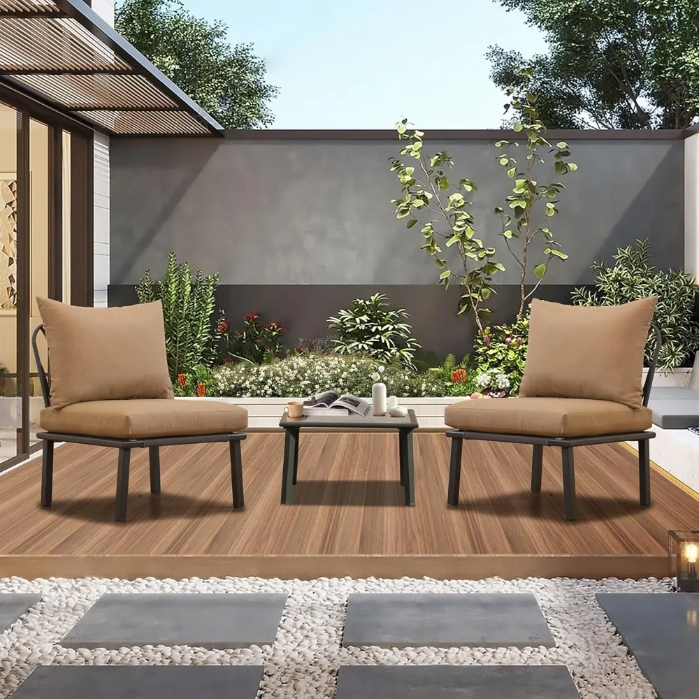 Patio Set Removable Khaki Cushions,All-Weather Modern Plastic Metal Dining Chairs Patio Furniture withCoffee Table for Balcony
Patio Set Removable Khaki Cushions,All-Weather Modern Plastic Metal Dining Chairs Patio Furniture withCoffee Table for Balcony