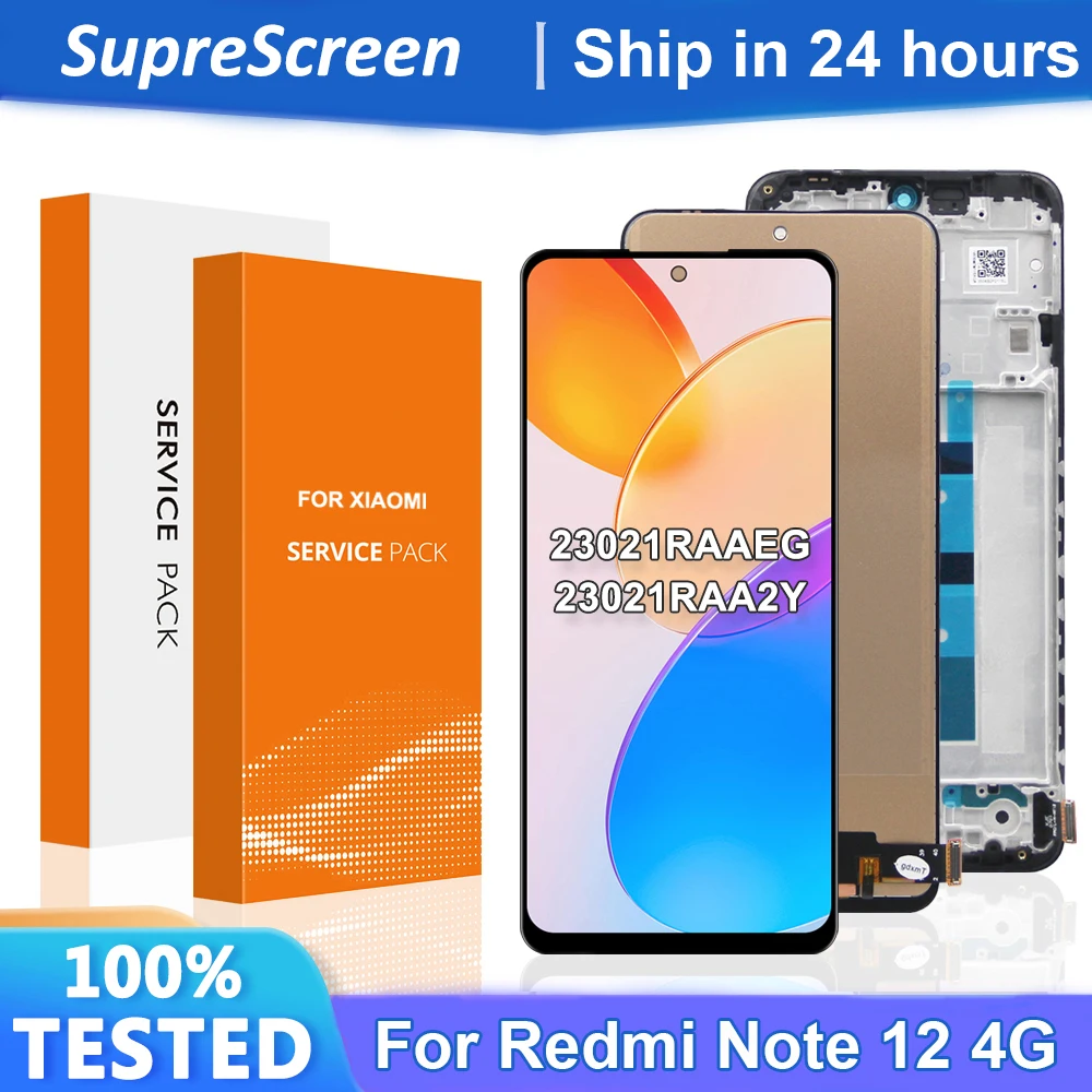 TFT ЖК-дисплей для Xiaomi Redmi Note 12 4G 23021RAAEG, ЖК-экран, сенсорный дигитайзер, замена экрана для Redmi Note 12 4G
TFT ЖК-дисплей для Xiaomi Redmi Note 12 4G 23021RAAEG, ЖК-экран, сенсорный дигитайзер, замена экрана для Redmi Note 12 4G