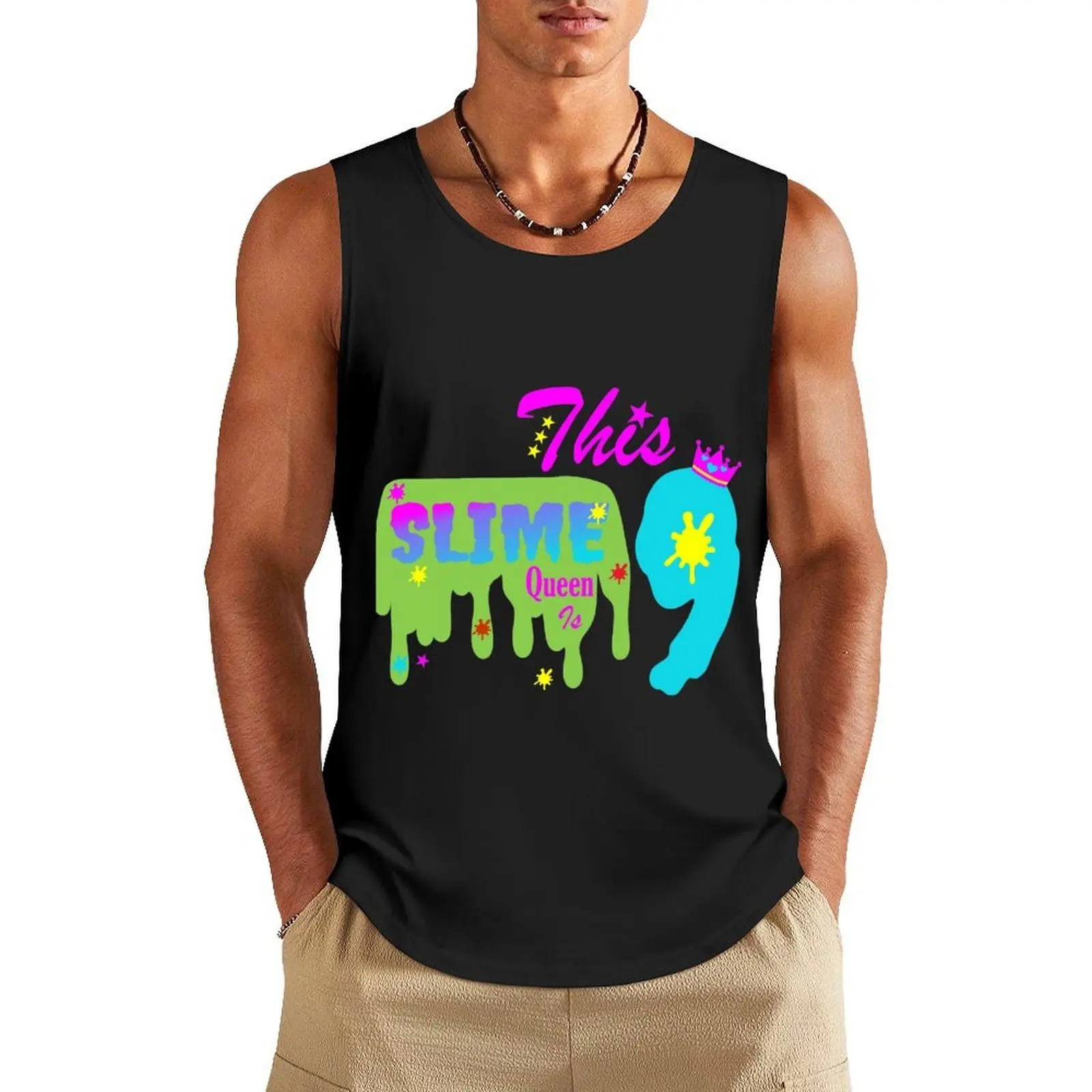Slime Glitter Party Tank Top Gym wear Sports shirt man anime gym tops
Slime Glitter Party Tank Top Gym wear Sports shirt man anime gym tops