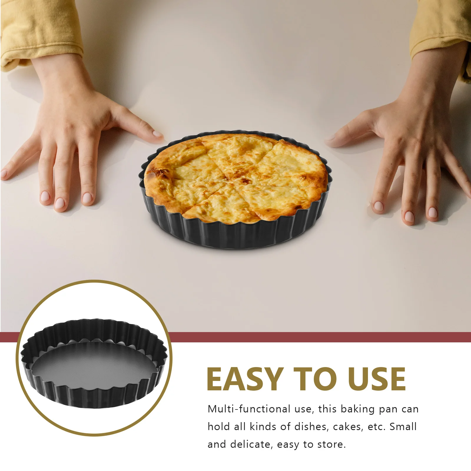 Baking Pan Household Tart Pan Tray High carbon Steel Nonstick Coating Reusable Kitchen Baking Supply Mini Thick Wear
Baking Pan Household Tart Pan Tray High carbon Steel Nonstick Coating Reusable Kitchen Baking Supply Mini Thick Wear