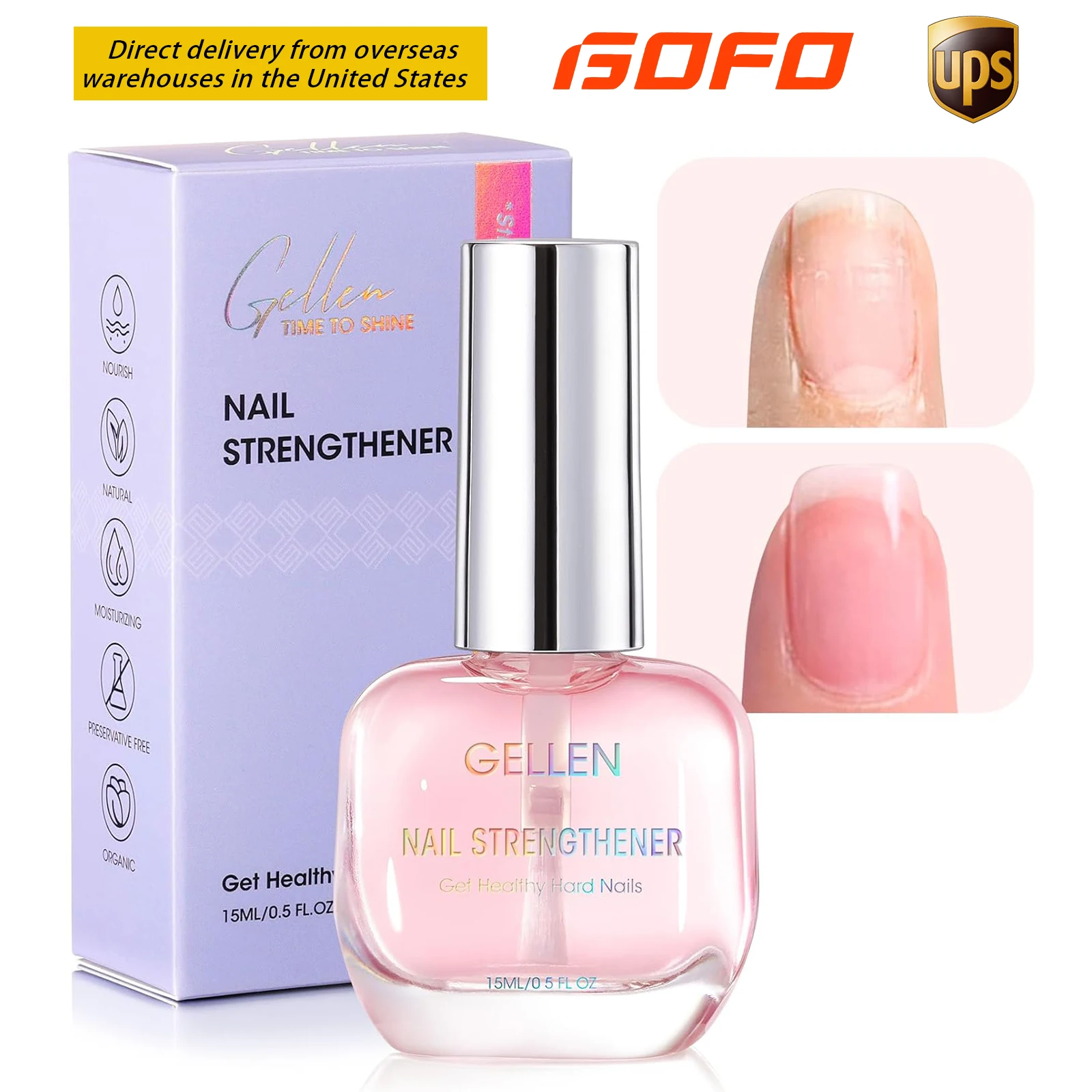 GELLEN Nail Strengthener Hardener Serum 15ml Cherry Blossom 8 in 1 Formula Repair Weak Brittle Nails Air Dry Fast Treatment
GELLEN Nail Strengthener Hardener Serum 15ml Cherry Blossom 8 in 1 Formula Repair Weak Brittle Nails Air Dry Fast Treatment