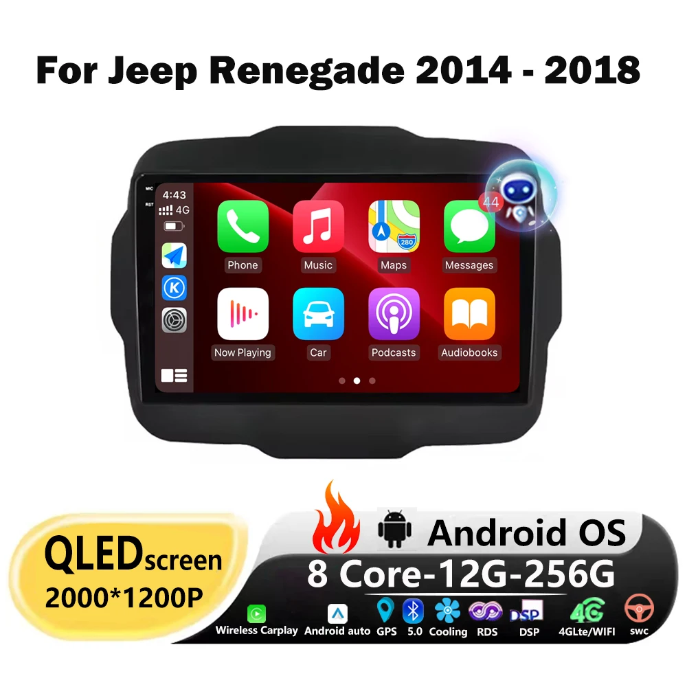 9 inch Android Auto Carplay For Jeep Renegade 2014 - 2018 Car Radio DSP Multimedia Video Player Navigation GPS screen No 2din
9 inch Android Auto Carplay For Jeep Renegade 2014 - 2018 Car Radio DSP Multimedia Video Player Navigation GPS screen No 2din