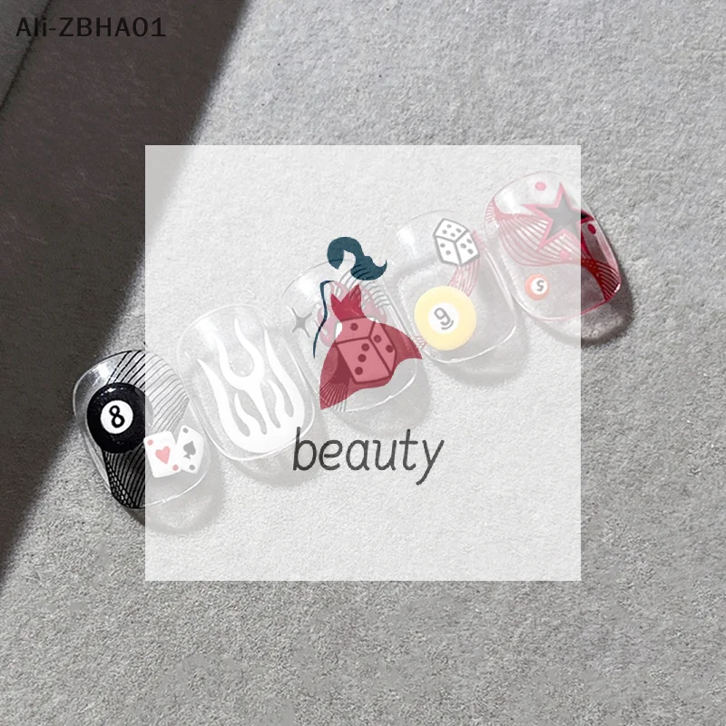 Nail Art Decals Manicure DIY Accessories 3D Embossed Cherry Nail Art Stickers Self Adhesive Pool & Dice Design
Nail Art Decals Manicure DIY Accessories 3D Embossed Cherry Nail Art Stickers Self Adhesive Pool & Dice Design