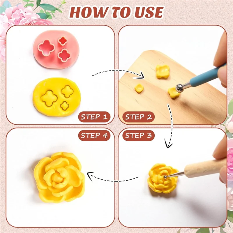WORTHOWN-Mini Petal Clay Cutters Set Clay Flower Molds For Making Earrings Jewelry Mini Making Kit 
WORTHOWN-Mini Petal Clay Cutters Set Clay Flower Molds For Making Earrings Jewelry Mini Making Kit