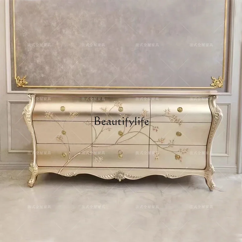 yj7 French gold foil entrance cabinet European solid wood master bedroom TV cabinet storage cabinet
yj7 French gold foil entrance cabinet European solid wood master bedroom TV cabinet storage cabinet