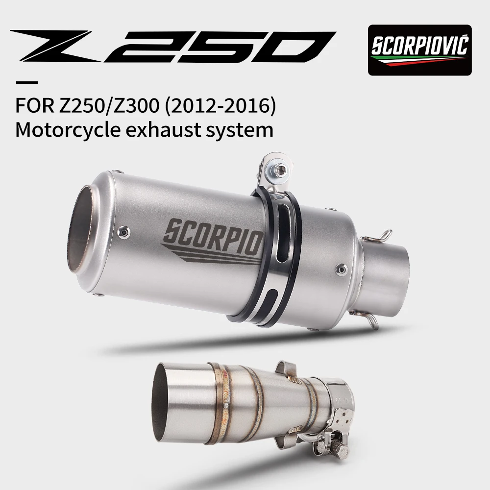 FOR Z250 Z300 2012-2016 exhaust for Motorcycle Ninja 250/300 complete exhaust kit 51mm
FOR Z250 Z300 2012-2016 exhaust for Motorcycle Ninja 250/300 complete exhaust kit 51mm