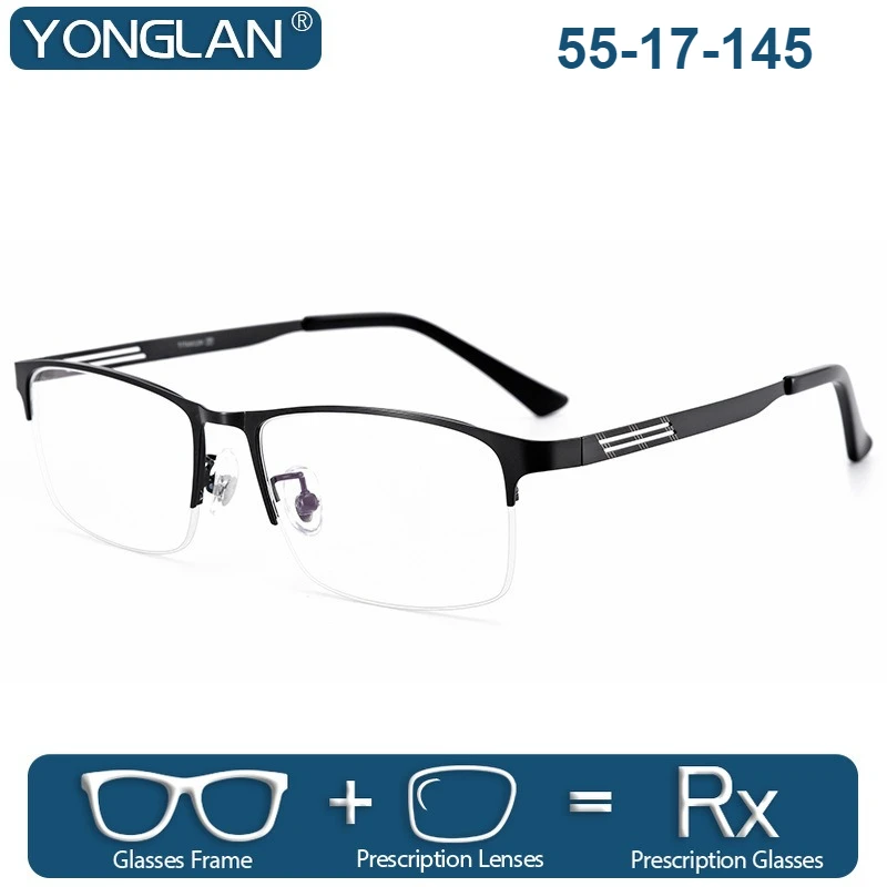 YONGLAN Mens Metal Prescription Glasses Fashion Rectangle Anti Blue Light Myopia/Progressive/Photochromic Optical Eyeglasses
YONGLAN Mens Metal Prescription Glasses Fashion Rectangle Anti Blue Light Myopia/Progressive/Photochromic Optical Eyeglasses