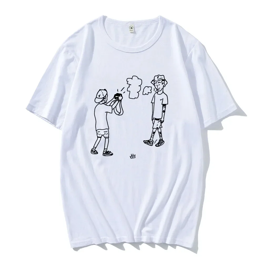 An interesting comic pattern T-shirt, loose and casual, fashionable and trendy 100% pure cotton round-neck short-sleeved T-shirt
An interesting comic pattern T-shirt, loose and casual, fashionable and trendy 100% pure cotton round-neck short-sleeved T-shirt