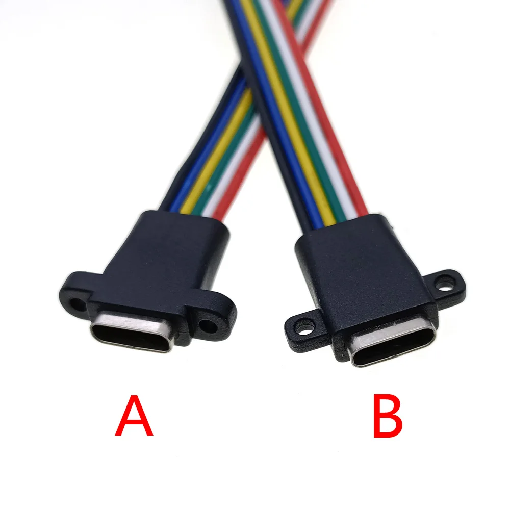 USB 3.1 Connector Type-C 2Pin 4Pin 6pin Welding Wire Female Waterproof Female Socket Rubber Ring High Current Fast Charging port
USB 3.1 Connector Type-C 2Pin 4Pin 6pin Welding Wire Female Waterproof Female Socket Rubber Ring High Current Fast Charging port