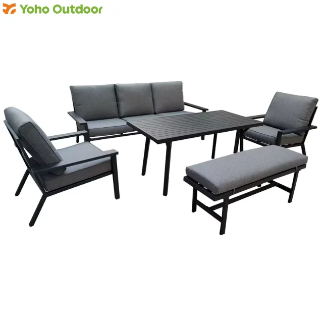 Luxury 5pc 7seat Metal Modern Outdoor Garden Poolside Villa Hotel Courtyard Patio Conversation Sofa Furniture Set
Luxury 5pc 7seat Metal Modern Outdoor Garden Poolside Villa Hotel Courtyard Patio Conversation Sofa Furniture Set