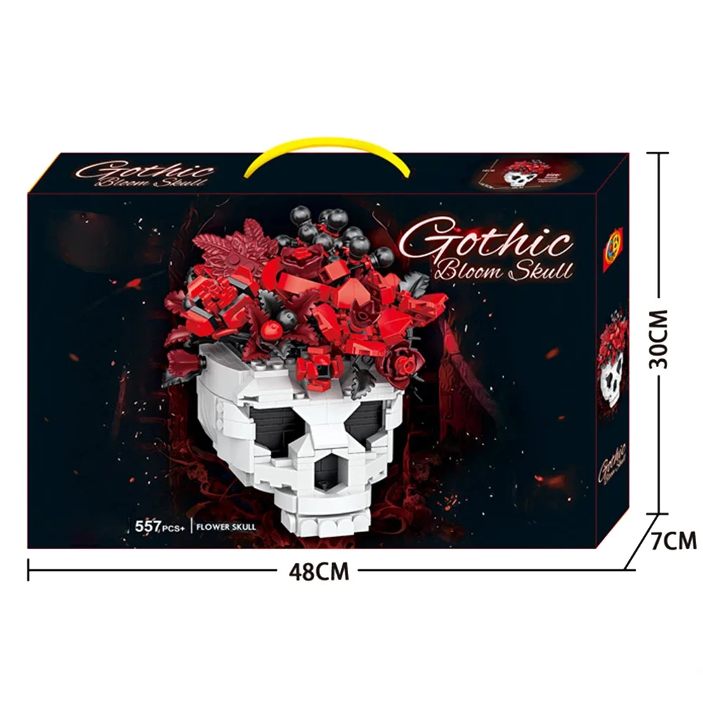 MOC Roses Flower Skull Model Building Blocks City DIY Home Decor Ornament Horror Skeleton Bricks Adult Toys Halloween Gift
MOC Roses Flower Skull Model Building Blocks City DIY Home Decor Ornament Horror Skeleton Bricks Adult Toys Halloween Gift