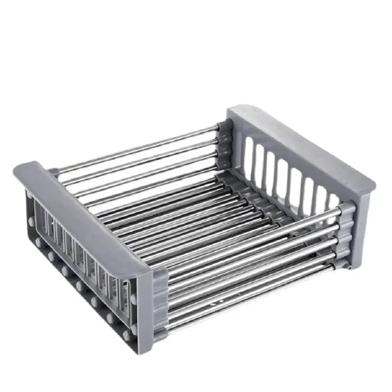 Extendable Kitchen Sink Drain Basket, Retractable Stainless Steel Sink Rack, Telescoping Sinks Accessories Kitchensinks