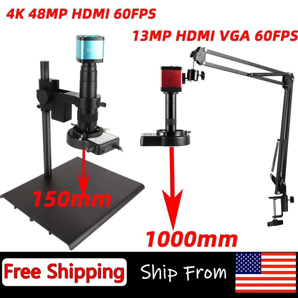 1080P HDMI VGA порт Full HD камера промышленный микроскоп зум 150X объектив регулируемый металлический кронштейн-подставка для пайки
1080P HDMI VGA порт Full HD камера промышленный микроскоп зум 150X объектив регулируемый металлический кронштейн-подставка для пайки