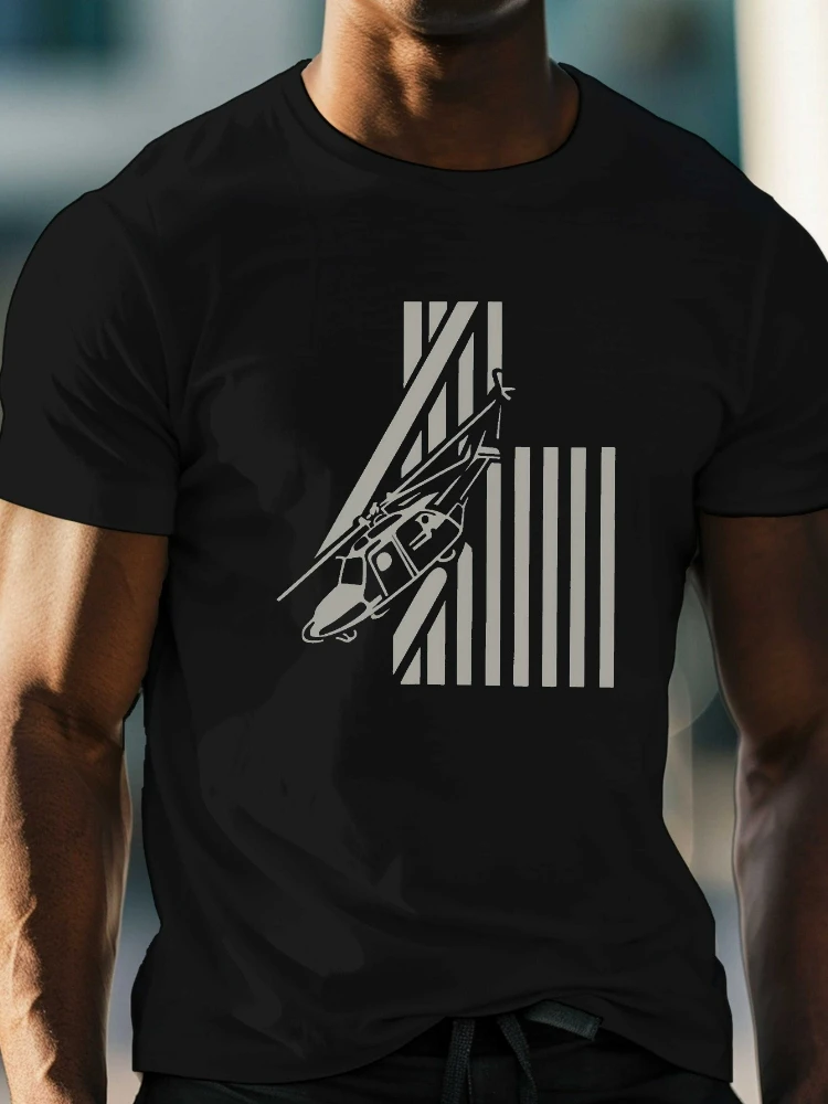 101st Airborne Helicopter & American Flag Graphic - Royal Blue Military-Inspired Design, 100% cotton printed men's T-shirt.
101st Airborne Helicopter & American Flag Graphic - Royal Blue Military-Inspired Design, 100% cotton printed men's T-shirt.