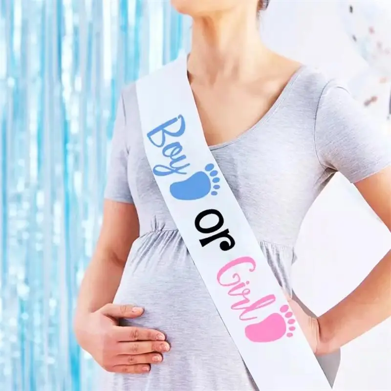 Boys Or Girls Footprint Shoulder Strap Baby Welcome Party Gender Reveal Mother Belt Baby Shower Party DIY Decoration Supplies
Boys Or Girls Footprint Shoulder Strap Baby Welcome Party Gender Reveal Mother Belt Baby Shower Party DIY Decoration Supplies