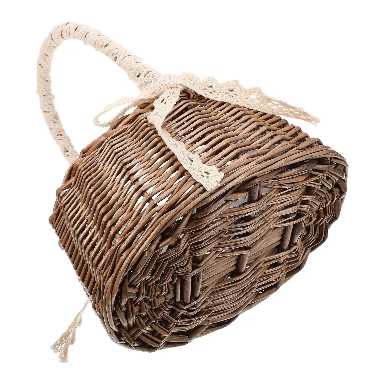 Woven Hand Flower Basket Decorative Wicker Small Wedding Baskets Natural Materials Safe Long Service Life Elegant for Party
Woven Hand Flower Basket Decorative Wicker Small Wedding Baskets Natural Materials Safe Long Service Life Elegant for Party