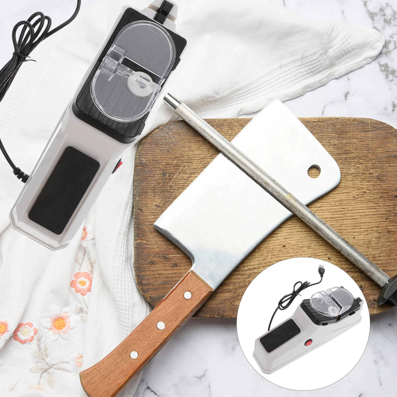 Electric Sharpener High Performance Multi Function Household Kitchen Sharpening Tool Scissors Knives Cutter Sharpener
Electric Sharpener High Performance Multi Function Household Kitchen Sharpening Tool Scissors Knives Cutter Sharpener