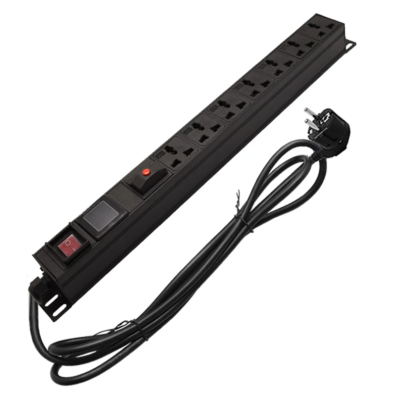 New Aluminum Case 16A AC 7 jacks 1U Universal PDU output IEC Power Cord Socket illuminated ON OFF Switch Ammeter With 2M wire
New Aluminum Case 16A AC 7 jacks 1U Universal PDU output IEC Power Cord Socket illuminated ON OFF Switch Ammeter With 2M wire