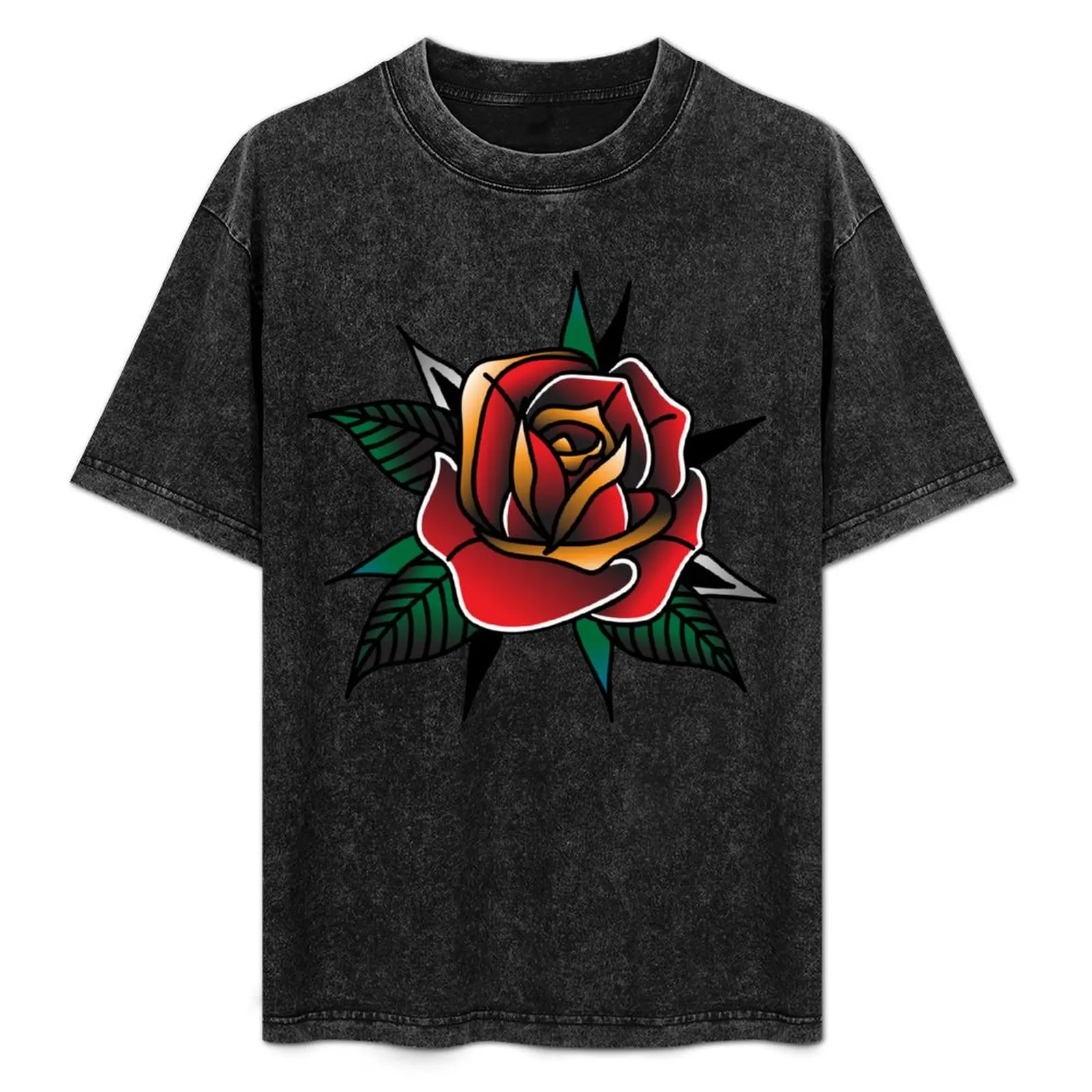 American Traditional Rose T-Shirt Casual Graphic Print Tee
American Traditional Rose T-Shirt Casual Graphic Print Tee