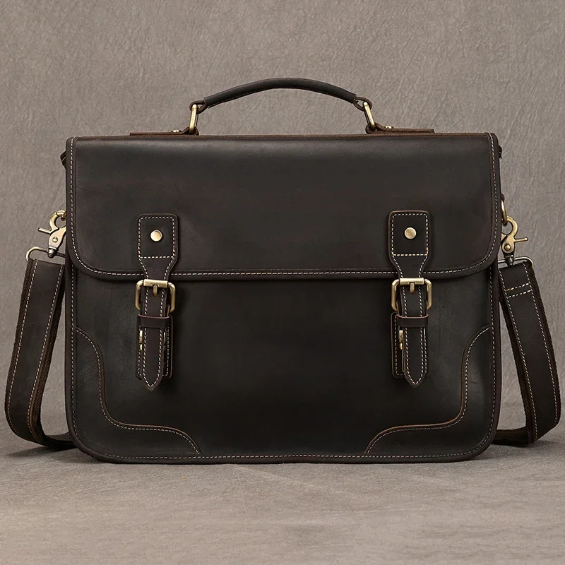 New Designer Leather Laptop Briefcase Genuine Leather Men's Computer Bag Working Handbags Tote Bag Man Male 14 Inch Shoulder Bag
New Designer Leather Laptop Briefcase Genuine Leather Men's Computer Bag Working Handbags Tote Bag Man Male 14 Inch Shoulder Bag