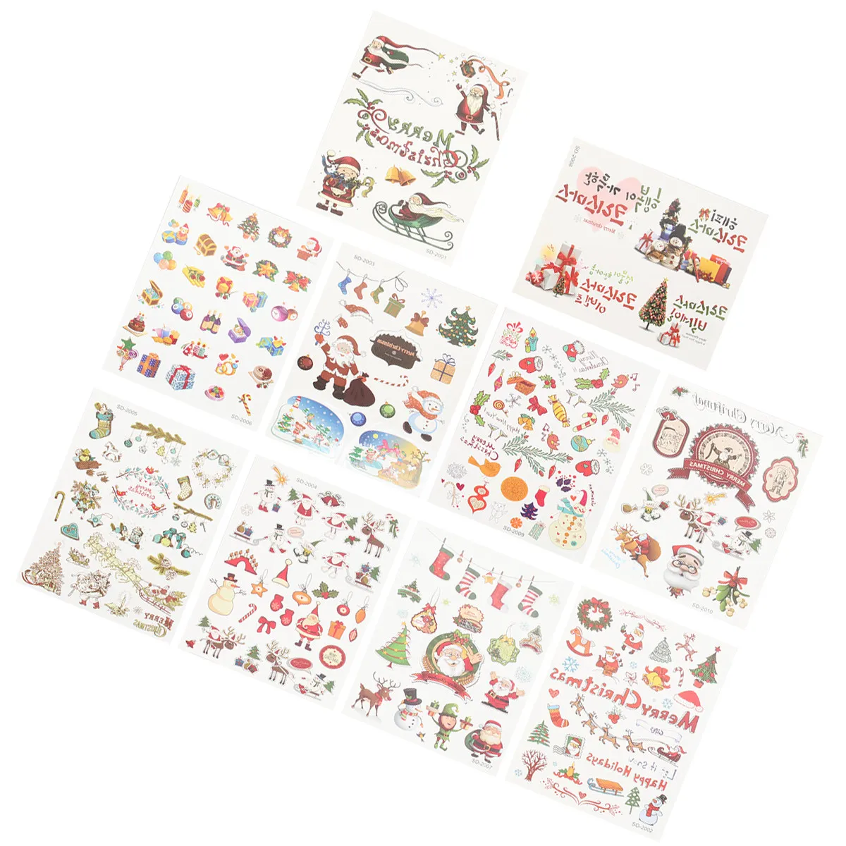 10 Sheets Temporary Tattoos Stickers Kids Party Body Pastes Disposable Set Christmas One off Sticker Cartoon Pattern Face Arm
10 Sheets Temporary Tattoos Stickers Kids Party Body Pastes Disposable Set Christmas One off Sticker Cartoon Pattern Face Arm