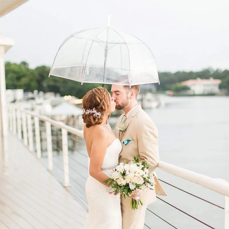 10 Pack 46 Inch Clear Bubble Umbrellas Wedding Style Large Canopy Transparent Stick Umbrellas Auto Open Windproof with European
10 Pack 46 Inch Clear Bubble Umbrellas Wedding Style Large Canopy Transparent Stick Umbrellas Auto Open Windproof with European