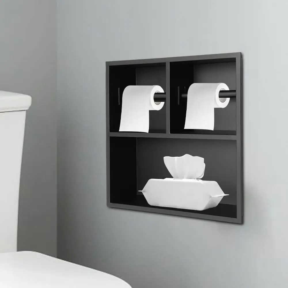 Встроенный держатель для туалетной бумаги в ванной комнате Настенный держатель для туалетной бумаги Двойной диспенсер для рулона туалетной бумаги из нержавеющей стали 304.
Встроенный держатель для туалетной бумаги в ванной комнате Настенный держатель для туалетной бумаги Двойной диспенсер для рулона туалетной бумаги из нержавеющей стали 304.