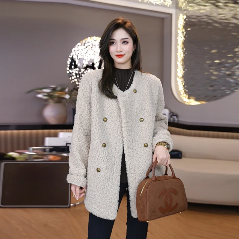 2024 Winter Korean Thicken Double Breasted Long Sleeve Wool Coat Women Casual Loose Lacing Belt Woolen Overcoat Female
2024 Winter Korean Thicken Double Breasted Long Sleeve Wool Coat Women Casual Loose Lacing Belt Woolen Overcoat Female